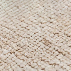 Loom Notwhite Beige Wool and Bamboo Silk Rug