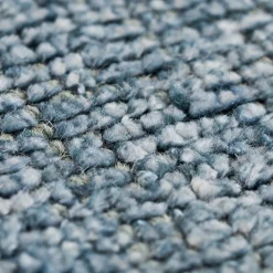 Loom Petrol Blue Wool and Bamboo Silk Rug