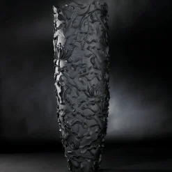 Lotus Obice Large Black Vase
