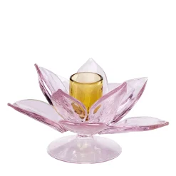 Lotus Pink Glass Candleholder by Summerill & Bishop