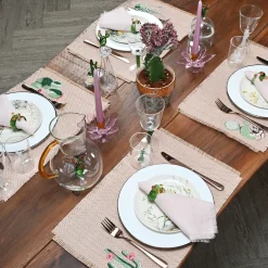 Lotus Pink Glass Candleholder by Summerill & Bishop