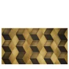 Luce 3D Set of 15 Satin Burnished-Brass Tiles