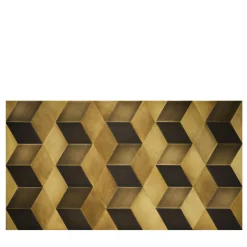 Luce 3D Set of 15 Satin Burnished-Brass Tiles