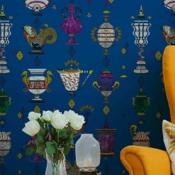 Ludovica Blu Elettrico Wallpaper