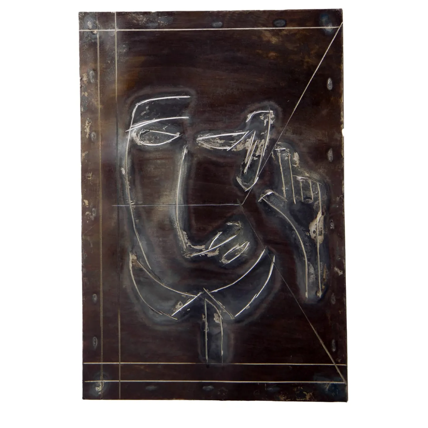 L'Uomo Con Il Dito N.3 Decorative Panel by Lorenzo Quadalti