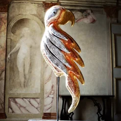 Magic Parrot Polychrome Sculpture
