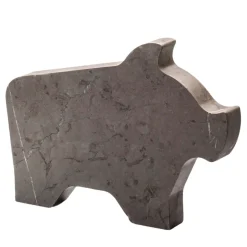 Maialino Large Gray Statuette by Alessandra Grasso