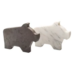 Maialino Large Gray Statuette by Alessandra Grasso