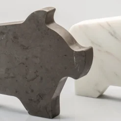 Maialino Large Gray Statuette by Alessandra Grasso