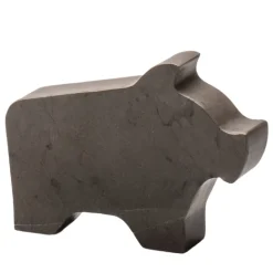Maialino Small Gray Statuette by Alessandra Grasso
