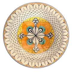 Majolica Wall Plate Renaissance Fall Flower
