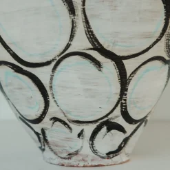 Manganese Vase & Copper Green Circles