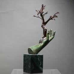 Mano Albero Bronze Sculpture
