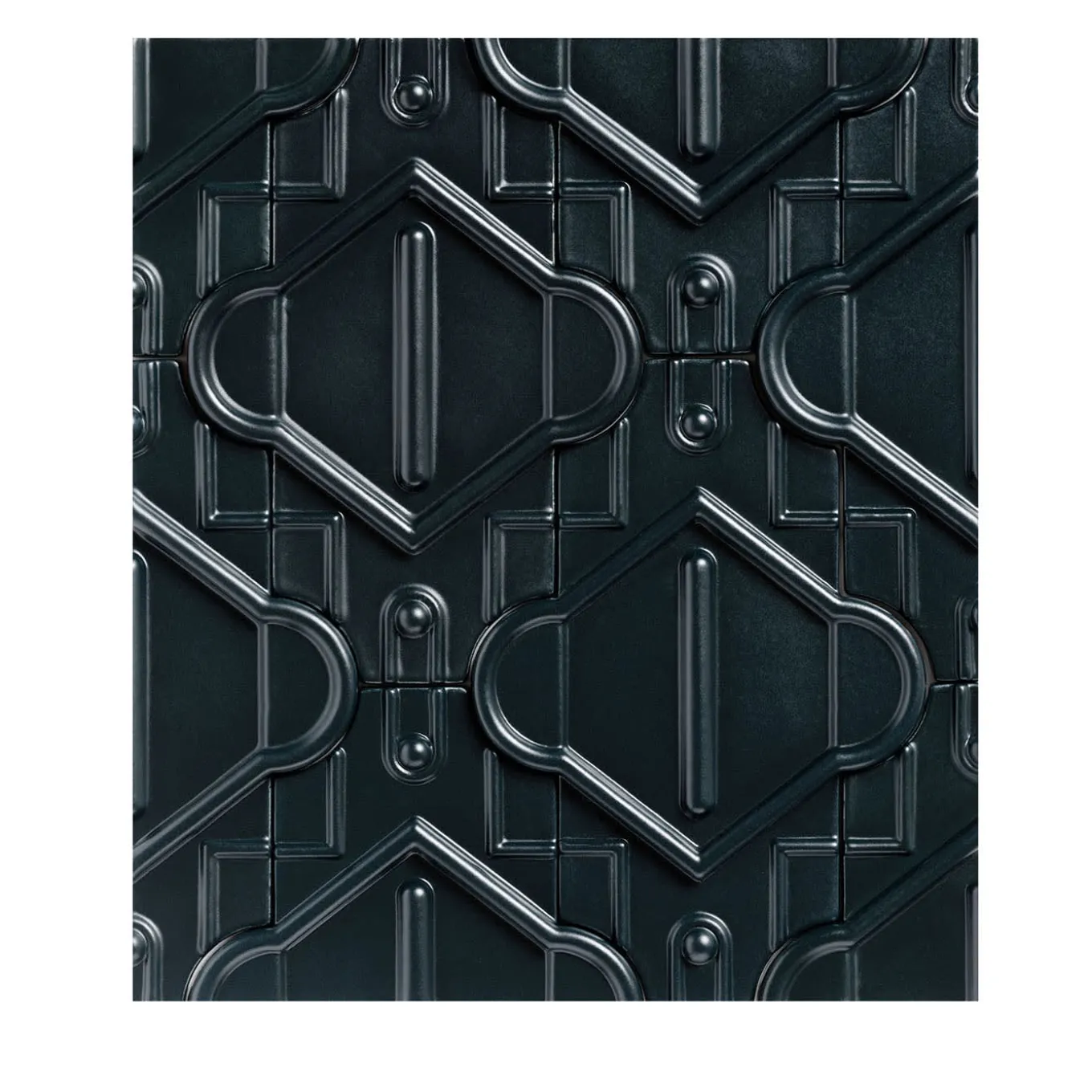 Mariposa Matte Black Ceramic Tile By Elena Salmistraro