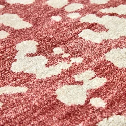 Mars Red And White Bamboo Silk Handcrafted Rug