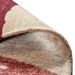 Mars Red And White Bamboo Silk Handcrafted Rug