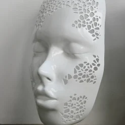 MASCHERATI Woman Mask White Sculpture