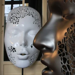 MASCHERATI Woman Mask White Sculpture