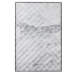 Matelassè White Carrara Marble Decorative Panel