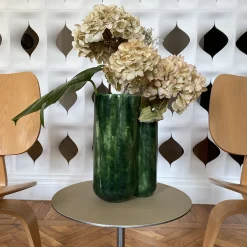 MattiaMatteo Foglia Glossy Green Glazed Ceramic Vase