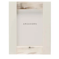 Medea Large Rectangular Ivory-Toned Horn Picture frame