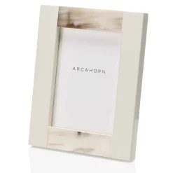 Medea Large Rectangular Ivory-Toned Horn Picture frame