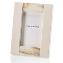 Medea Small Rectangular Ivory-Toned Horn Picture frame