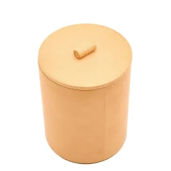 Medium Beige Leather Jewelry Box