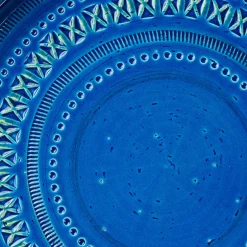 Medium Blue Decorative plate by Aldo Londi