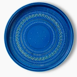 Medium Blue Decorative plate by Aldo Londi