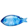 Medium Blue Murano Glass Stylized Fish