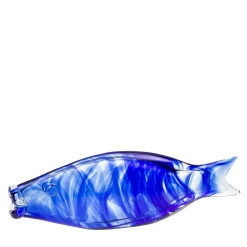 Medium Blue Murano Glass Fish