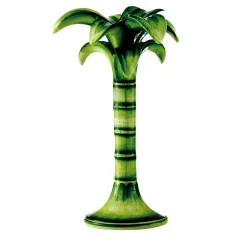 Medium Handpainted Palm Tree Candlestick