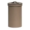 Medium Round Leather Paper Bin