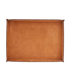 Medium Valet Tray in Brown Leather