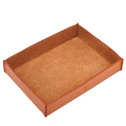 Medium Valet Tray in Caramel Leather