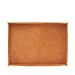 Medium Valet Tray in Natural Leather