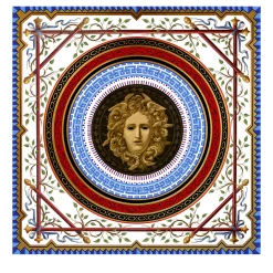 Medusa Neoclassical Gold Decorative Panel