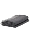 Melrose Fringed Gray Small Blanket