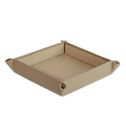 Michelangelo Tamarone Beige Leather Vide-Poche