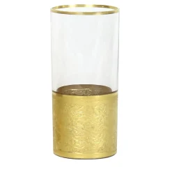 Michelangelo-Inspired Base Tall Glass