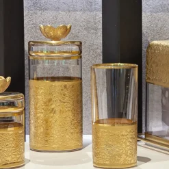 Michelangelo-Inspired Base Tall Glass