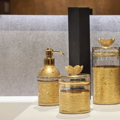 Michelangelo-Inspired Base Glass Soap Dispenser