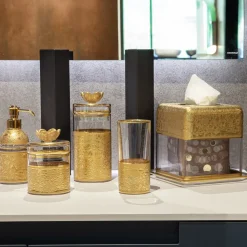 Michelangelo-Inspired Base Glass Dust Bin