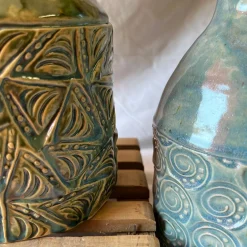 Micromondo Collection Versante Silenzioso Green Ceramic Vase