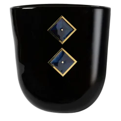 Midi Cloisonné Black Glass Vase