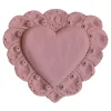 Milagros Sacred Heart Pink Plaster Wall Sculpture