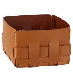 Mini Bottega Bordeaux/Cognac Basket by Ekaterina Borovkova