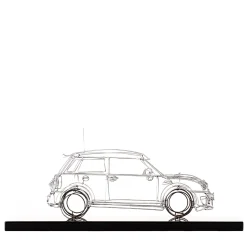 Mini Cooper Metal Wire Sculpture
