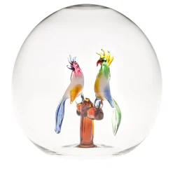 Mini Oasis Glass Parrots Sphere